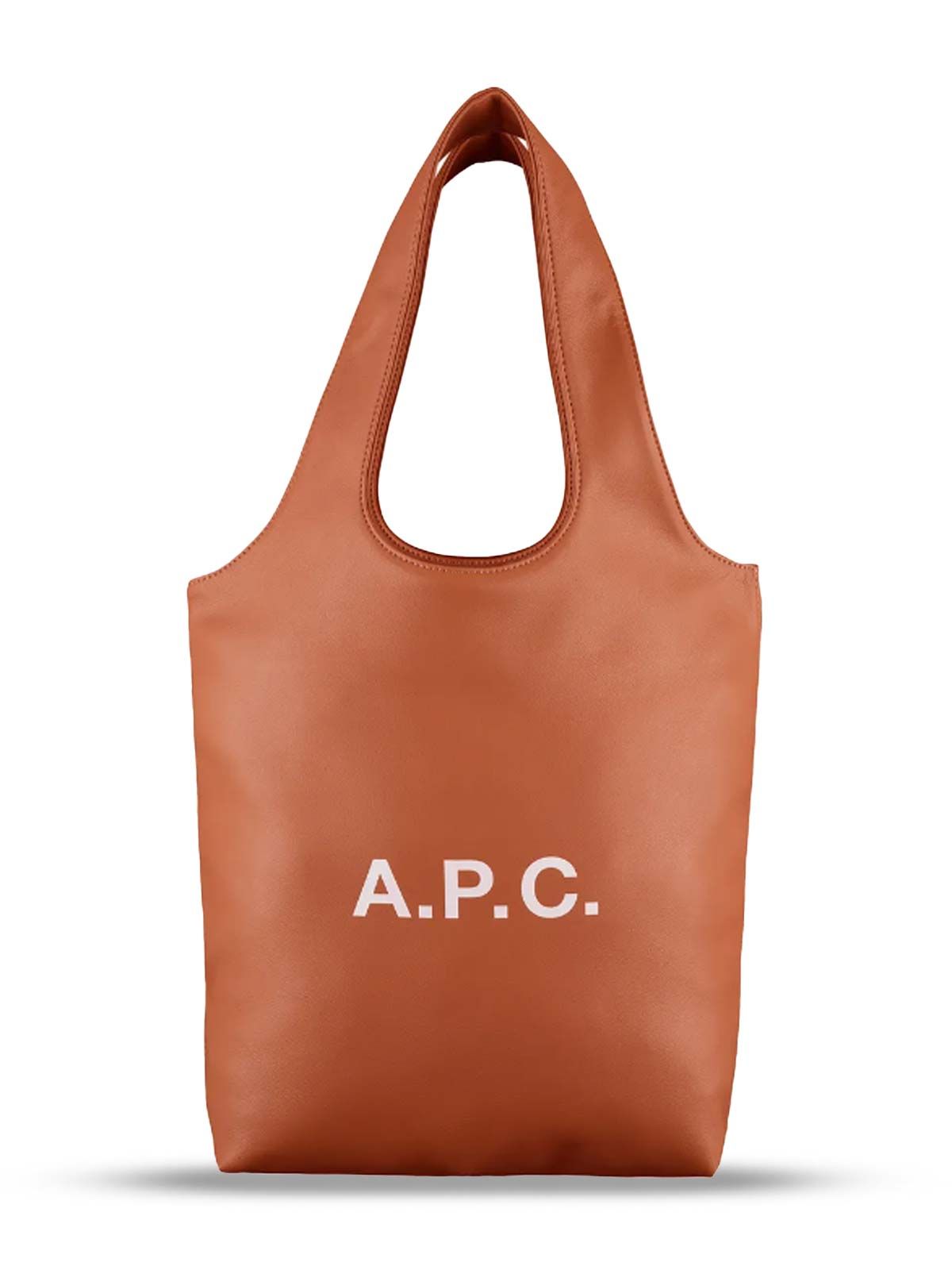 トートバッグ Ninon Small Tote Bag - A.P.C. - Synthetic - Hazelnut APC Small Hazelnut Ninon Shoulder Bag | Quaranta Boutique A.p.c.